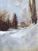 Valentin Serov, Winter in Abramtsevo A House